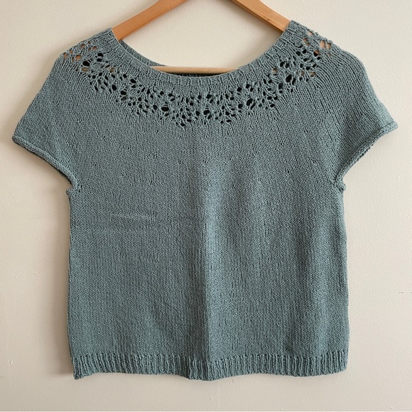 Hand knit tee - Picture 2 of 5